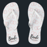 Bride Wedding Ring Muster und Name Flip Flops<br><div class="desc">Bride Wedding Ring Muster und Name Flip Flops.</div>