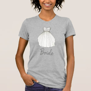 BRIDE White Princess Wedding Dress Brautparty T T-Shirt