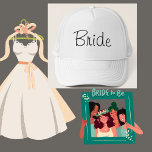 Bride White Wedding Hat Truckerkappe<br><div class="desc">Einfache Hand Briefe Text Braut Hochzeitshut. Ideal für Bachelorette und Brautparty.</div>