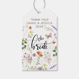 Bride Wild Blume Vintage Wedding Gift Tag Geschenkanhänger