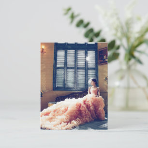 Bride Woman Model Wedding Dress Room Fenster Einladung