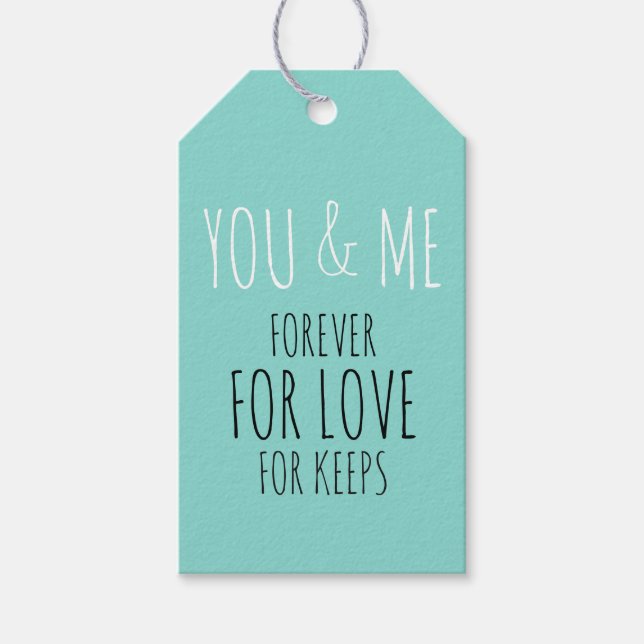 BRIDE you and me forever Wedding Suite Party Geschenkanhänger (Vorderseite)