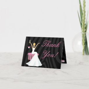 Bride Zebra Print Shabby Chic Vielen Dank Karten
