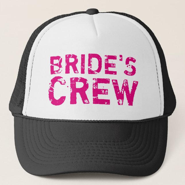 BRIDES CREW Vintager Junggeselinnen-Abschied LKW-H Truckerkappe (Vorderseite)