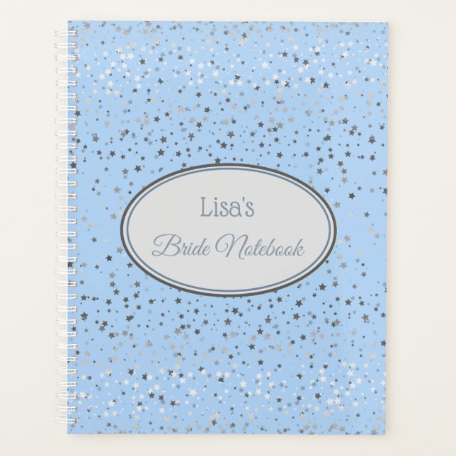 Brides Custom Wedding Planner Notebook-Aqua Blue Planer (Vorderseite)
