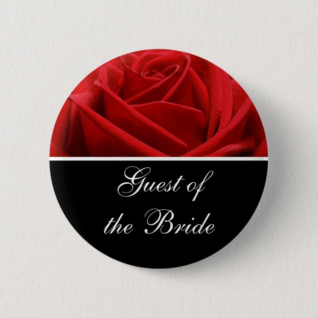 Bride's Guest Wedding Reception Identification Button (Vorderseite)