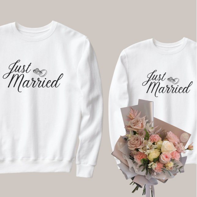 Bride's Just Married Matching Honeymoon Outfit T-Shirt (just married matching couples shirt  - Bride)