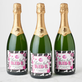 Bride's Last Ride Sparkling Wine Bottle Label - Cu