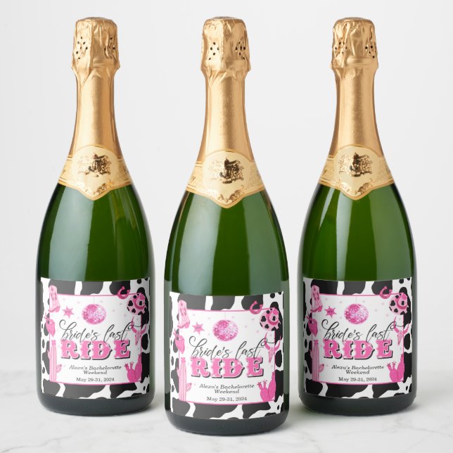 Bride's Last Ride Sparkling Wine Bottle Label - Cu (Flaschen)