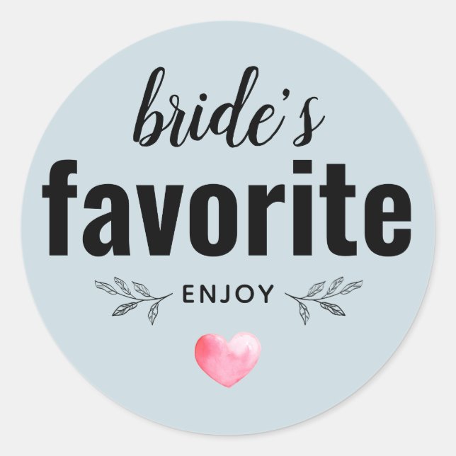 Brides Lieblingsstiftung Runder Aufkleber (Vorderseite)