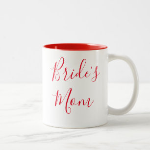 Brides Mama Elegante Script Kalligraphie Hochzeit Zweifarbige Tasse