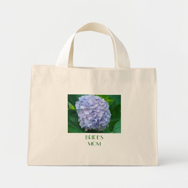 BRIDE'S MAMA tote bag Geschenke BLUE HYDRANGEA Lav Mini Stoffbeutel (Vorne)