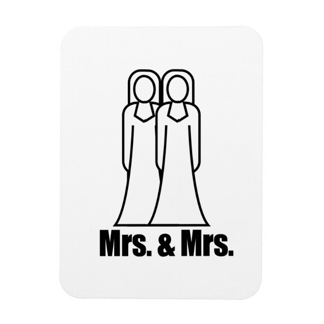 BRIDES MRS. UND MRS. - MAGNET (Vertikal)
