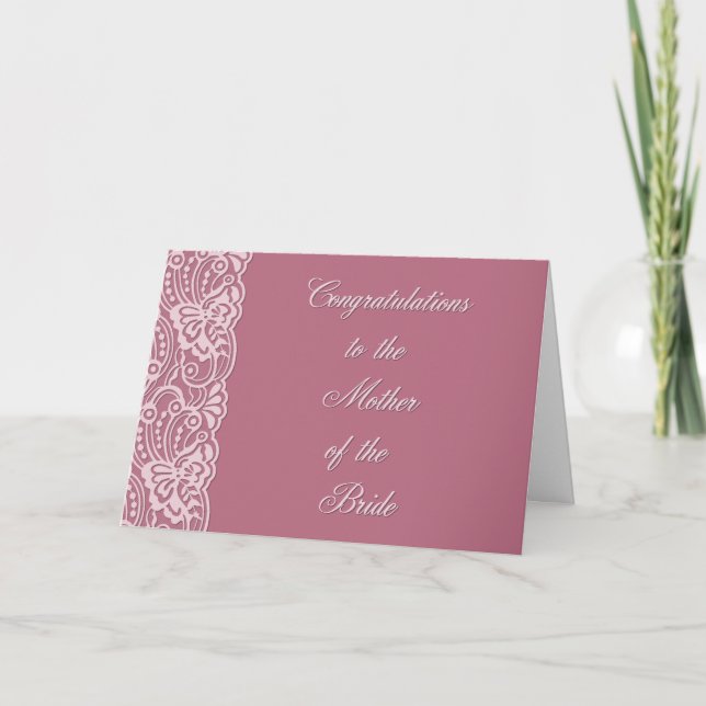 Bride's Mutter Lace Karte (Vorderseite)