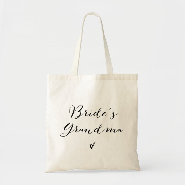 Bride's Oma | Moderne Kalligraphie Tote Bag Tragetasche (Vorne)