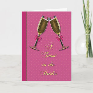 Brides Pink Toast Karte