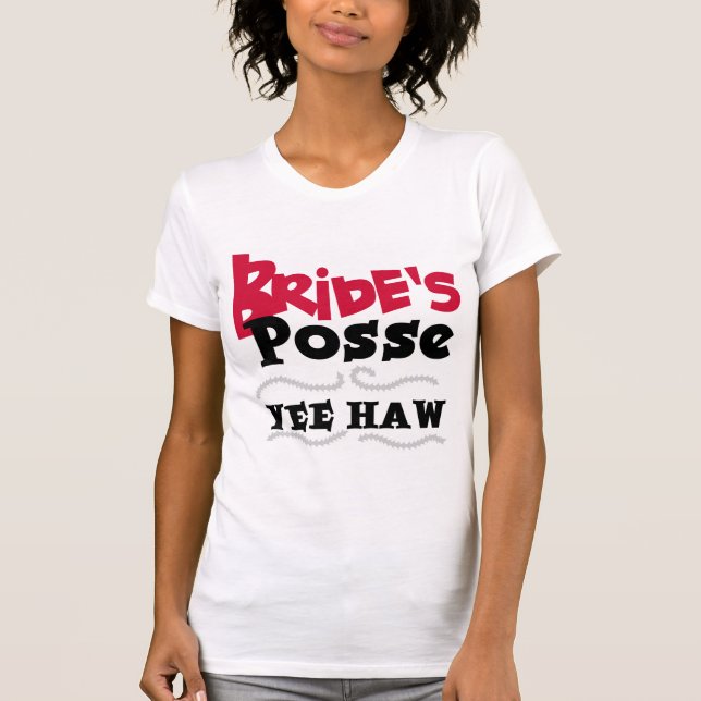 Bride's Posse Junggeselinnen-Abschied Tshirts (Vorderseite)