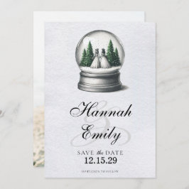 Brides Snow Globe Save The Date