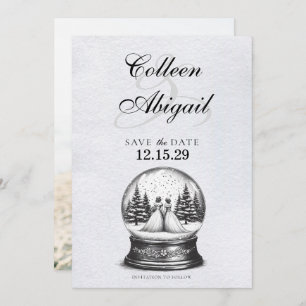 Brides Snow Globe Save The Date