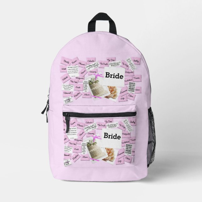 Brides Wedding Day Alles über Print-Rucksack Bedruckter Rucksack (Vorderseite)