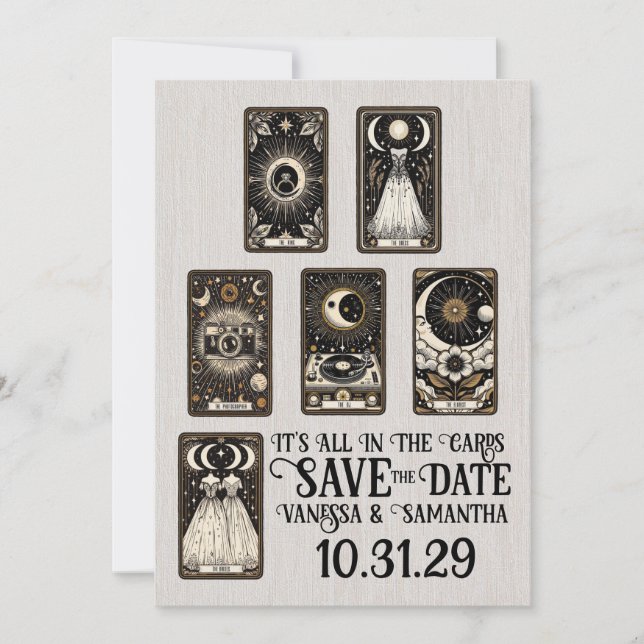Brides Wedding Tarot Save The Date (Vorderseite)