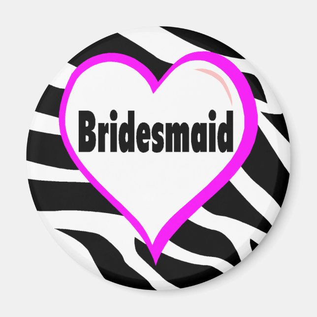 Bridesmädchen (Zebrastreifen) Magnet (Vorne)