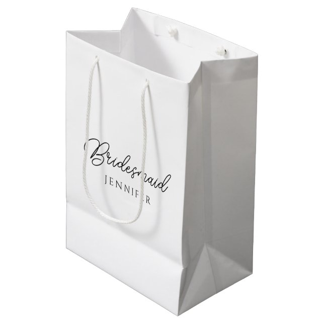 Bridesmaid Bachelorette Name Template Womens Mittlere Geschenktüte (Vorderseite Schrägansicht)