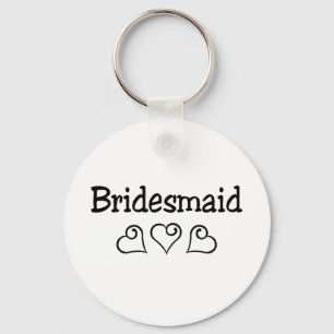 Bridesmaid Black Hearts Schlüsselanhänger