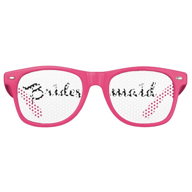 Bridesmaid Black on White Partybrille (Vorderseite)