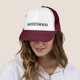 BRIDESMAID Black Retro Typografie Truckerkappe