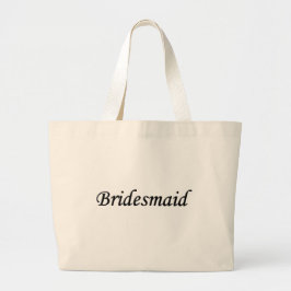 Bridesmaid Black w Gray Jumbo Stoffbeutel