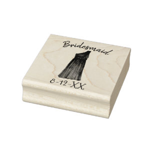 Bridesmaid Brautparty Dress Wedding Team Bride Gummistempel