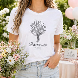 Bridesmaid Bridal Party Wildflower Name Tri-Blend Shirt