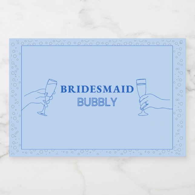 Bridesmaid Bubbly Mini Parco Tassino Labrador (Einzelnes Label)