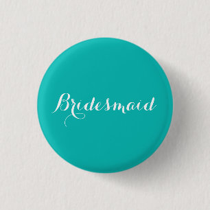 Bridesmaid Button Blue Theme