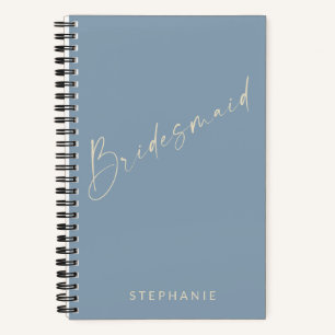 Bridesmaid Chic Minimalistisch Personalisiert Dust Notizbuch