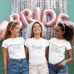 Bridesmaid Custom höchstwahrscheinlich Bachelorett T-Shirt<br><div class="desc">Passen Sie ein modernes Skript-Bräunungstee mit dem Diamanten über dem i mit lustigen Sprüchen für den Junggeselinnen-Abschied an. Niedliche Shirts,  die Spaß für das Brautparty sind. Das passende Shirt finden Sie in meinem Shop,  PageCreativeDesigns.</div>
