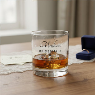 Bridesmaid Custom Personalisiert Name Wedding Part Whiskyglas