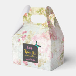 Bridesmaid Dank mit Butterfly auf Vintager Collage Geschenkschachtel