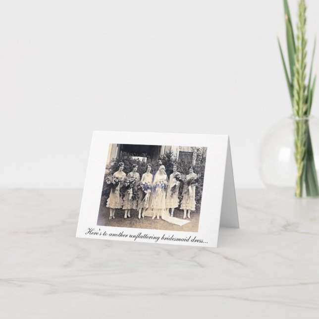 Bridesmaid Danke, Card2 Dankeskarte (Vorderseite)