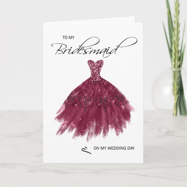 Bridesmaid Dankeschön Karte (Vorderseite)