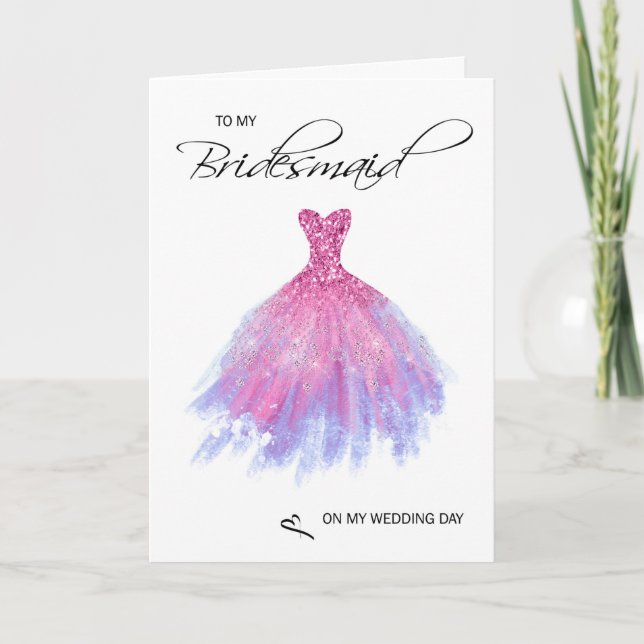 Bridesmaid Dankeschön Karte (Vorderseite)