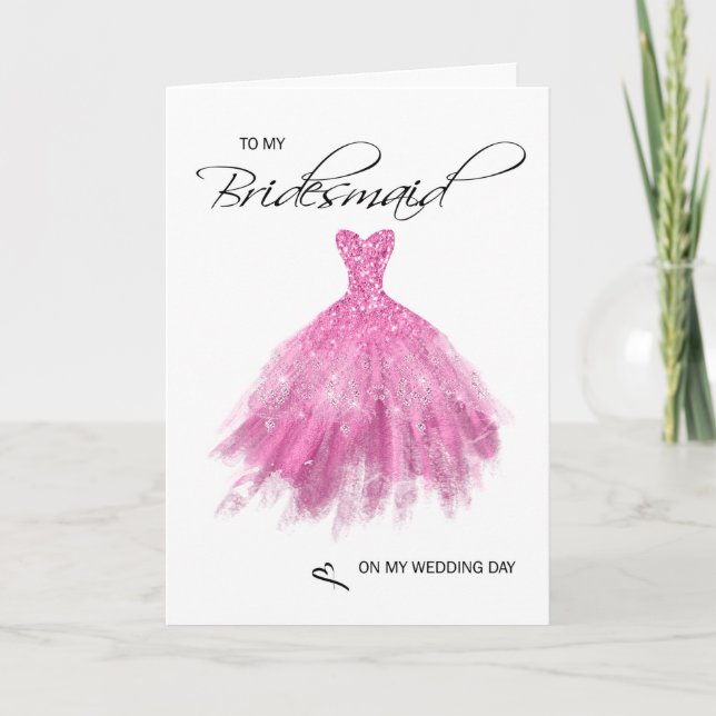Bridesmaid Dankeschön Karte (Vorderseite)