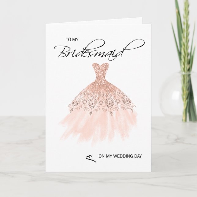 Bridesmaid Dankeschön Karte (Vorderseite)