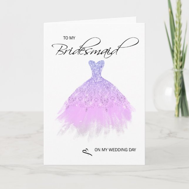 Bridesmaid Dankeschön Karte (Vorderseite)
