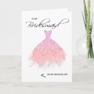 Bridesmaid Dankeschön Karte