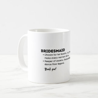 Bridesmaid Definition Card – Funny & Heartfelt Bri Kaffeetasse