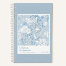 Bridesmaid Dusty Blue Floral Pattern Swatch