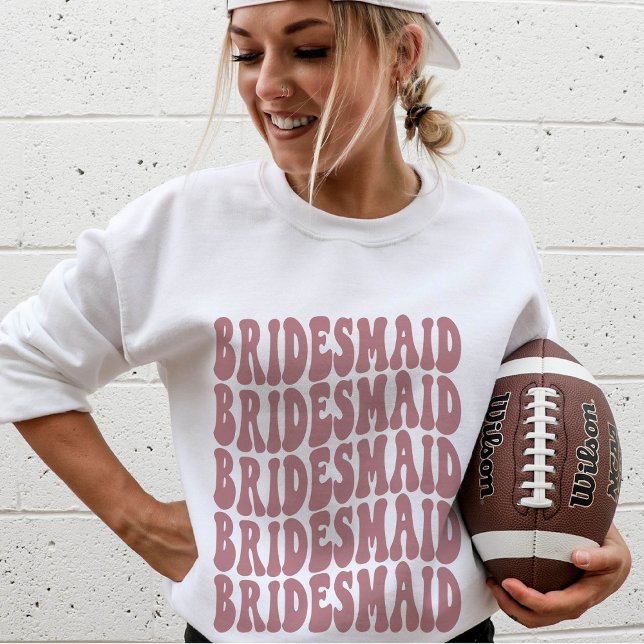 Bridesmaid Dusty Pink Custom Matching Brautparty Sweatshirt (Von Creator hochgeladen)