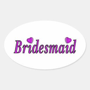 Bridesmaid Einfach Liebe Ovaler Aufkleber
